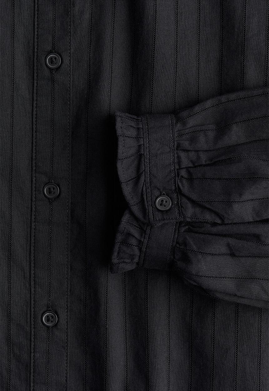 H&M - Frill-trimmed blouse - black