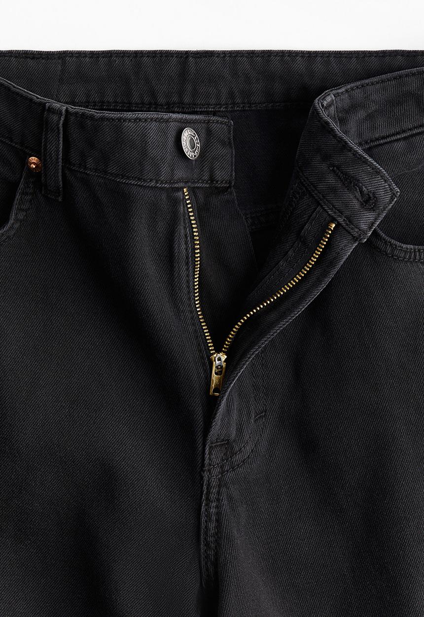 H&M - Baggy high jeans - black