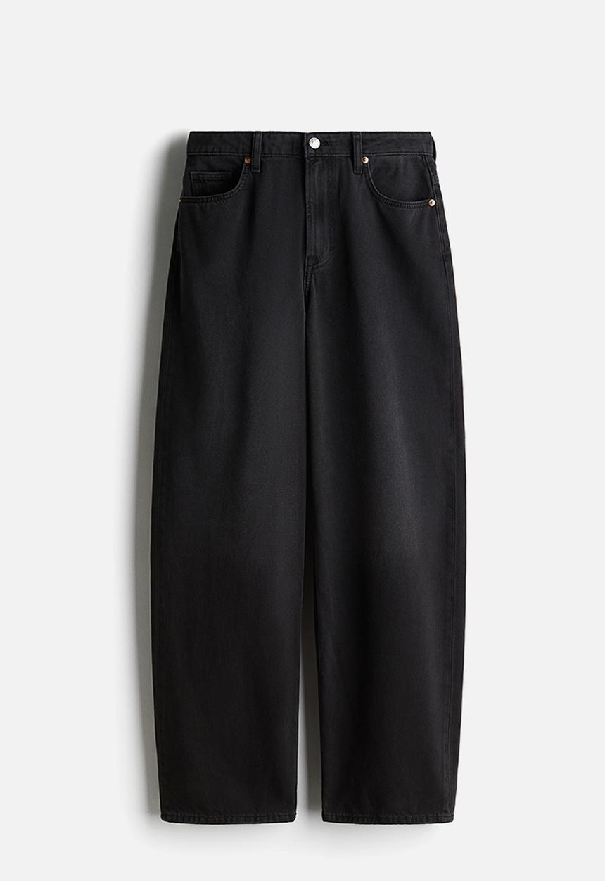 H&M - Baggy high jeans - black