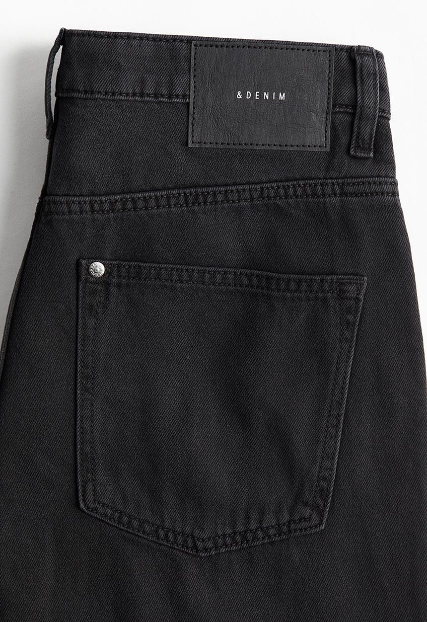 H&M - Baggy high jeans - black
