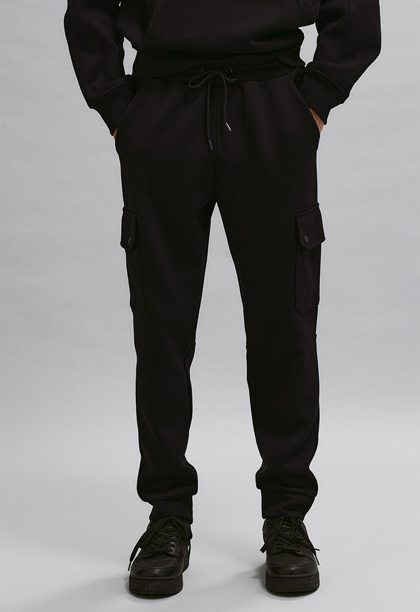 H&M - Slim fit scuba joggers - Black