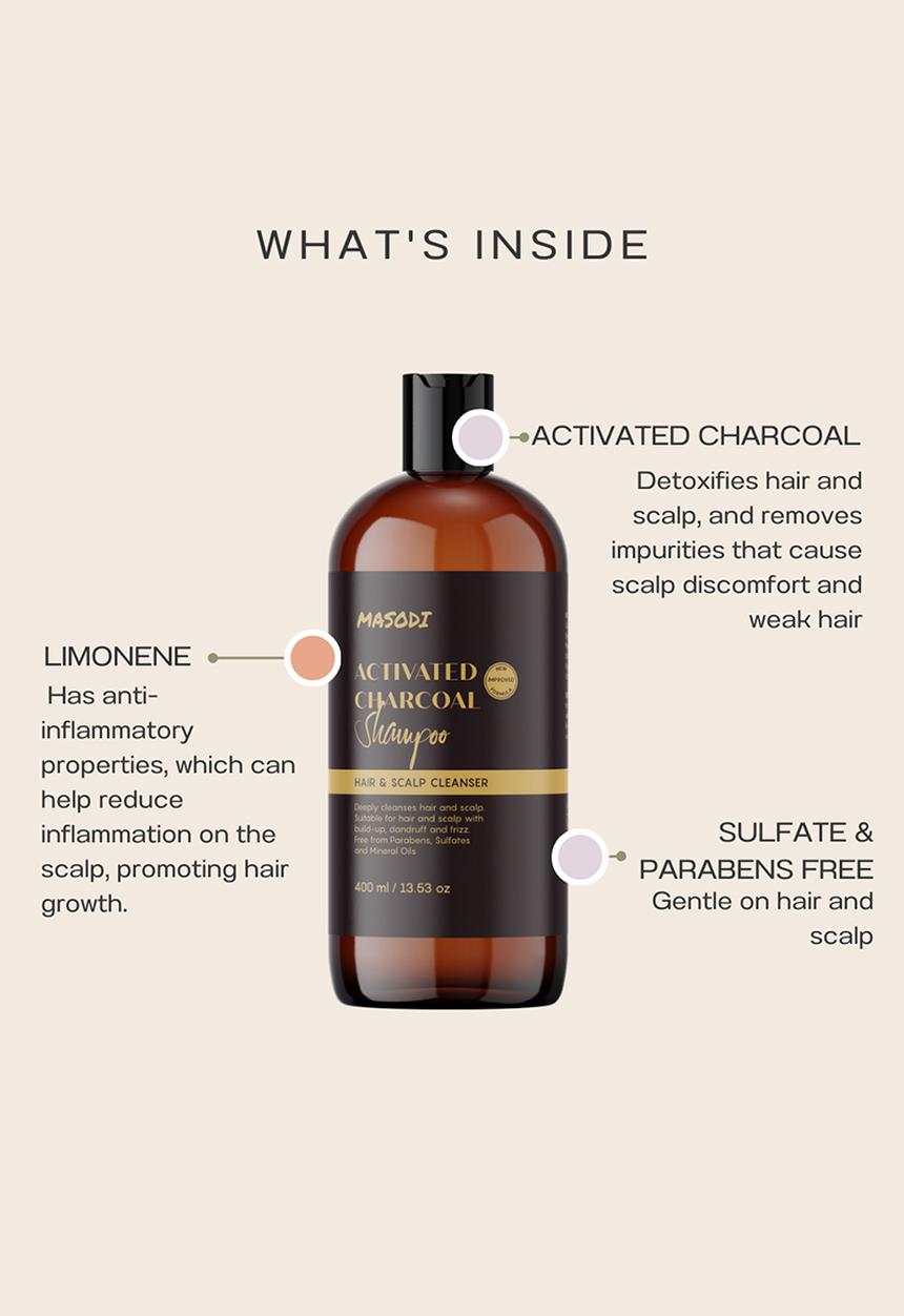 Masodi - Activated Charcoal Shampoo