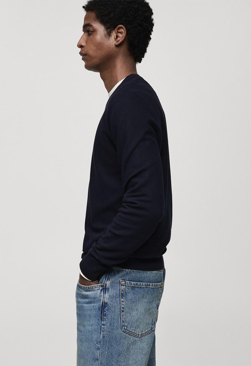 MANGO - Sweater ten - navy