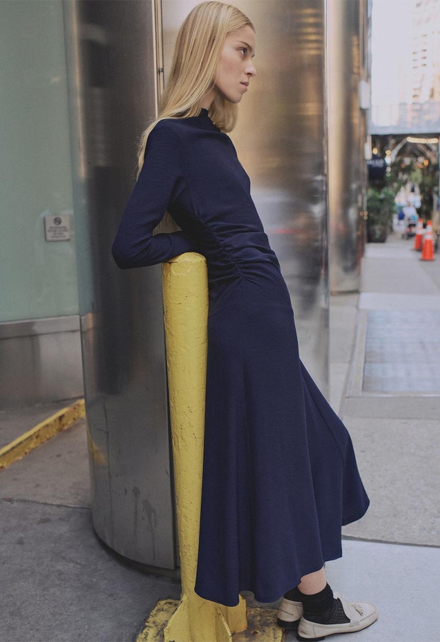MANGO - Dress toast - dark blue