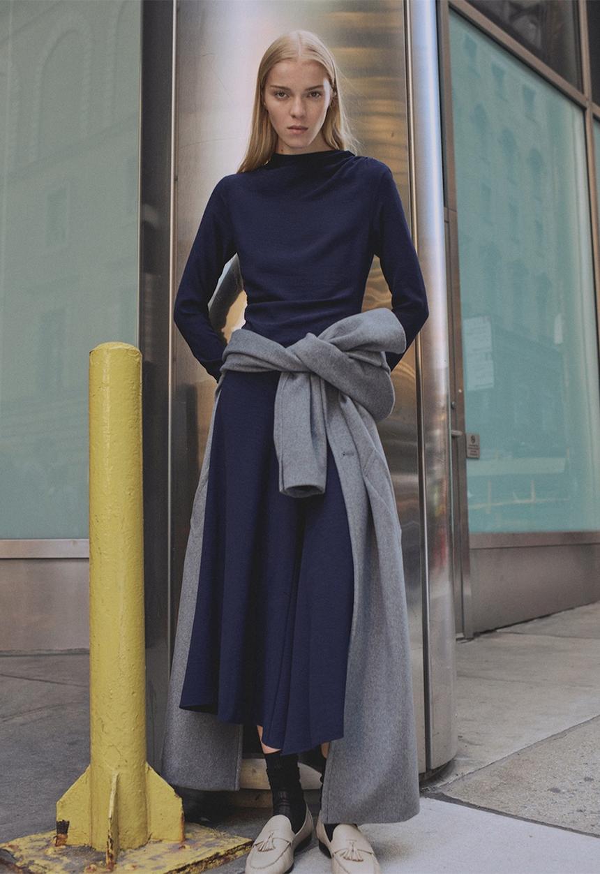 MANGO - Dress toast - dark blue