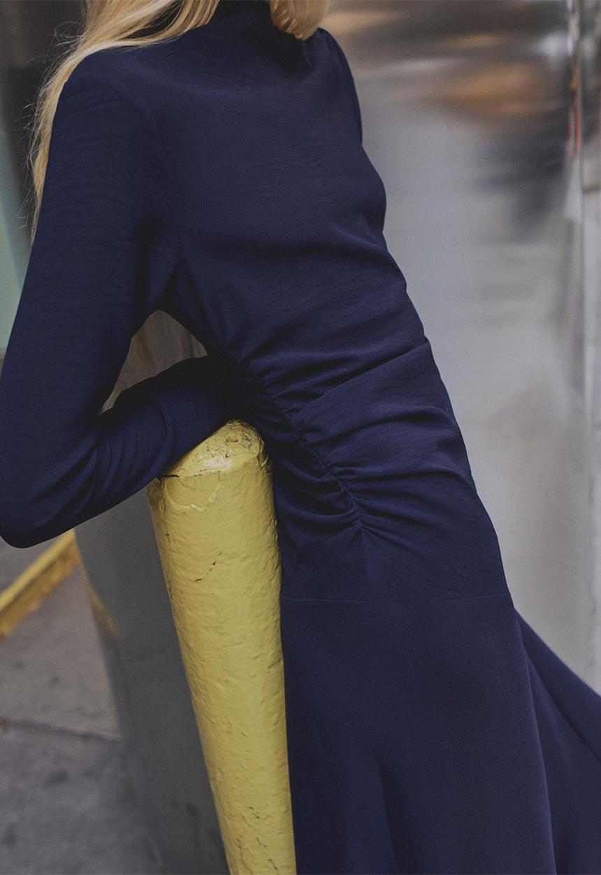 MANGO - Dress toast - dark blue