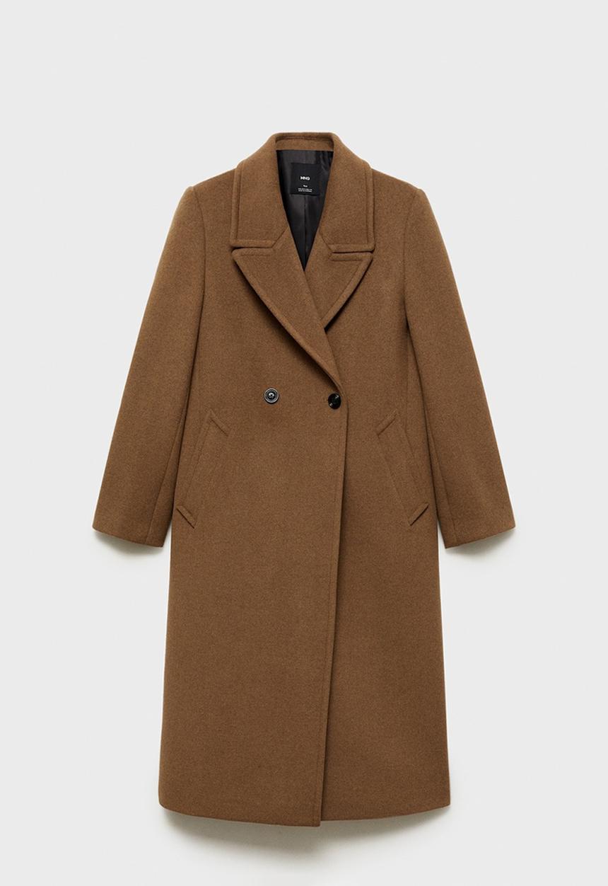 MANGO - Coat eye - dark yellow