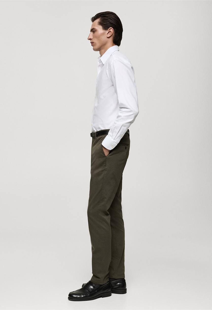 MANGO - Trousers barna - khaki