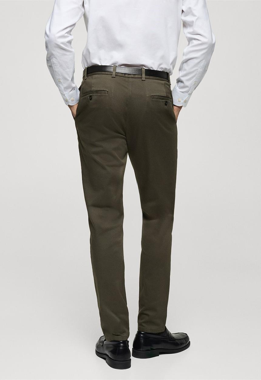 MANGO - Trousers barna - khaki