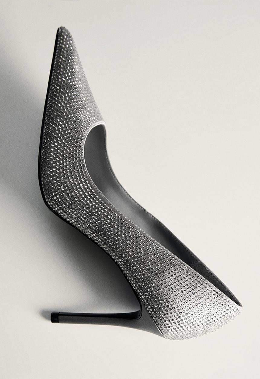 MANGO - Strach heel - silver