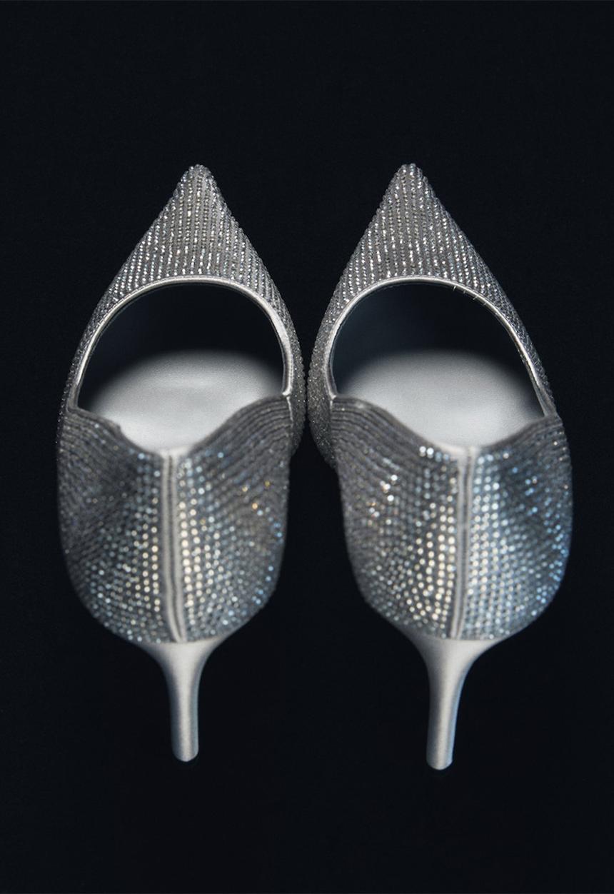 MANGO - Strach heel - silver