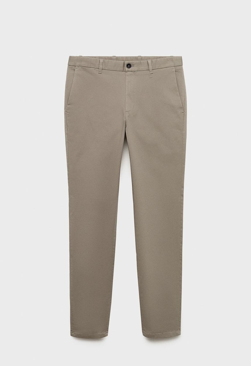 MANGO - Trousers barna - grey