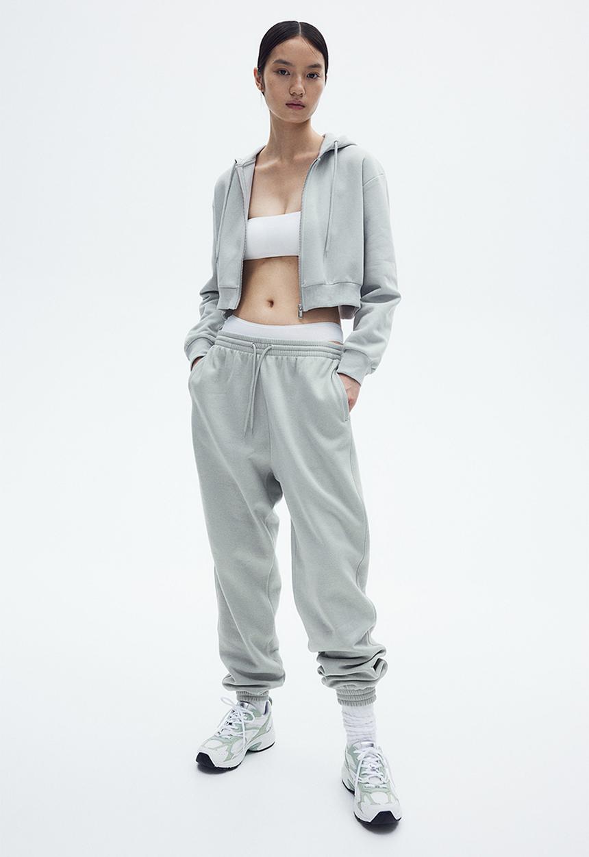 H&M - High-waisted joggers - light turquoise