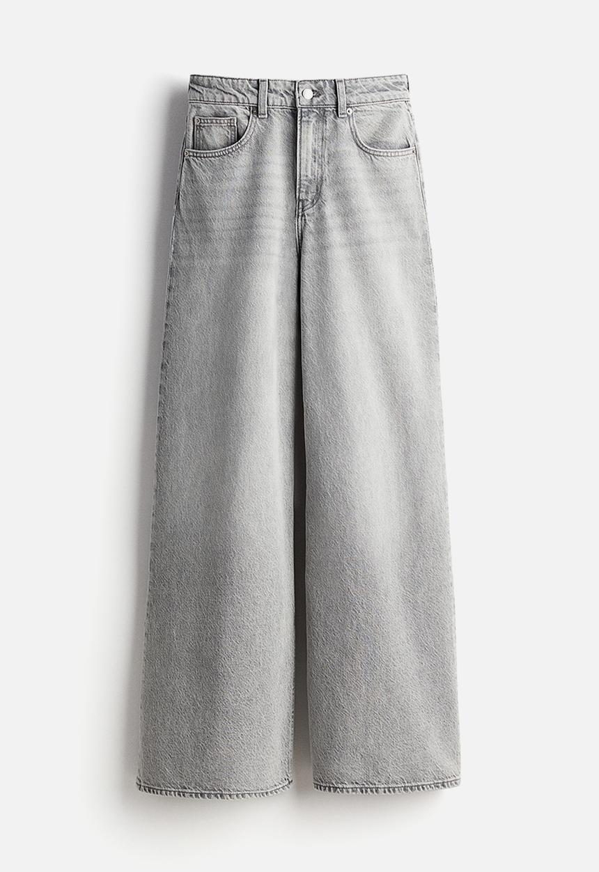 H&M - Wide jeans - light denim grey