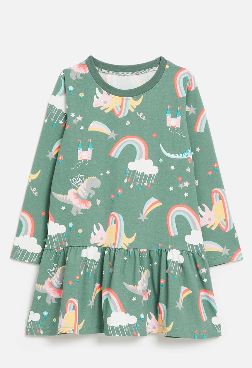 Pop Candy - Rainbow print dress - green