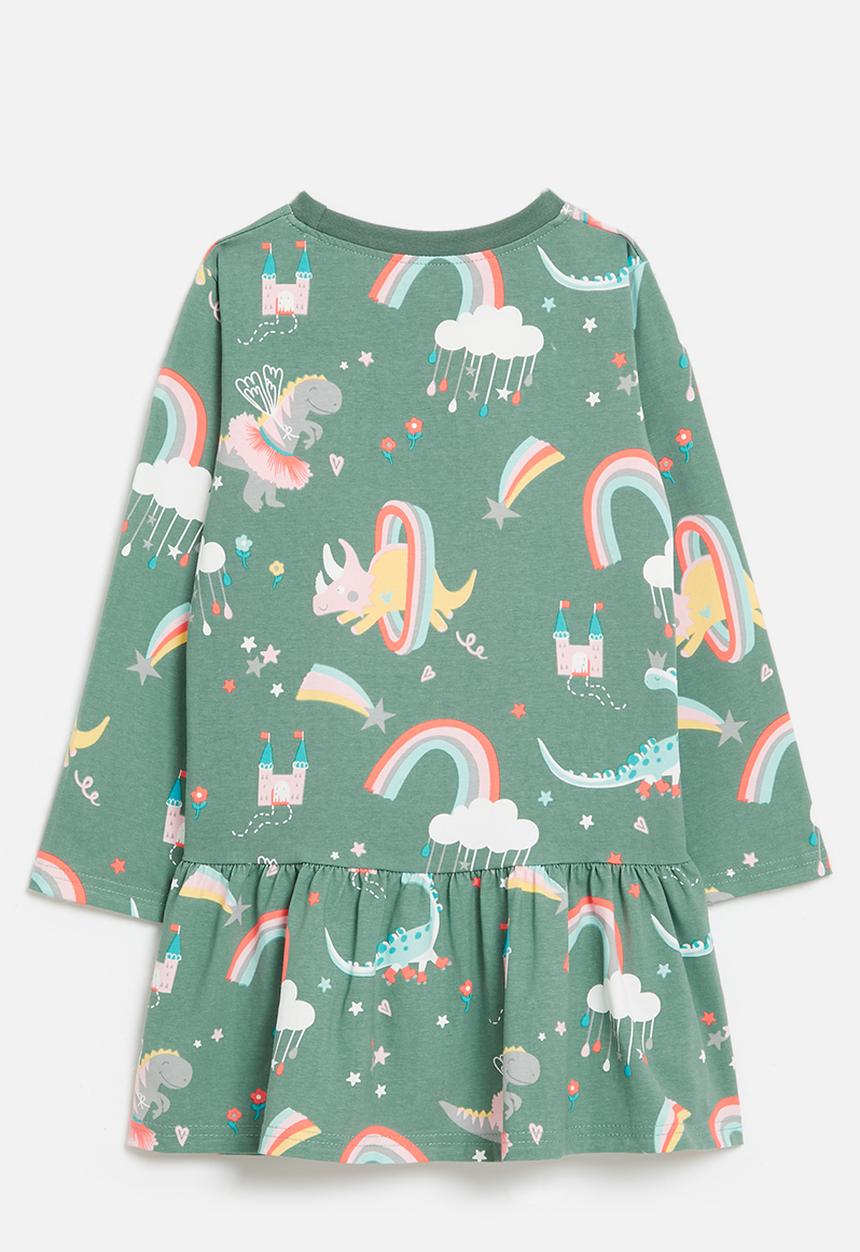 Pop Candy - Rainbow print dress - green