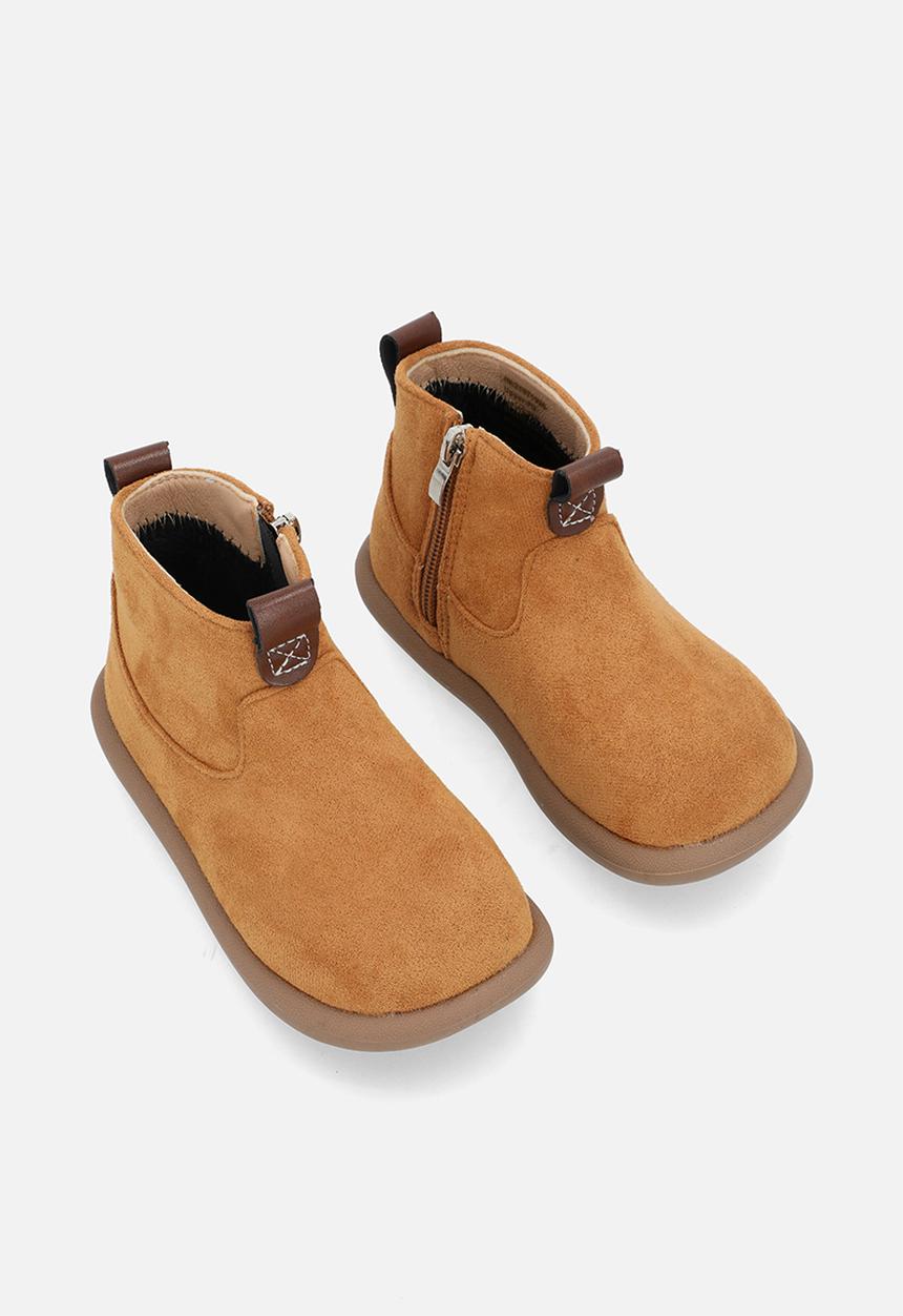 Pop Candy - Faux suede boots - brown