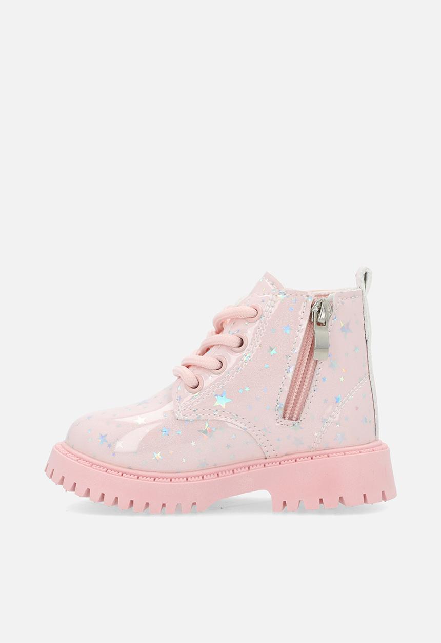 Pop Candy - Printed boots - pink & grey