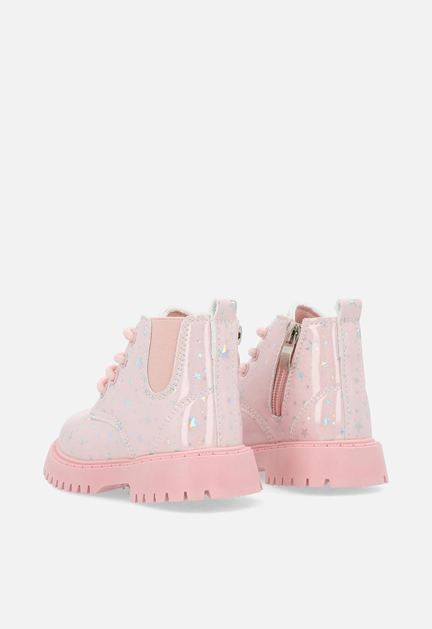Pop Candy - Printed boots - pink & grey