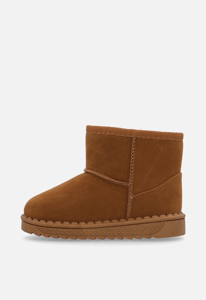 Pop Candy - Floral décor boots-brown