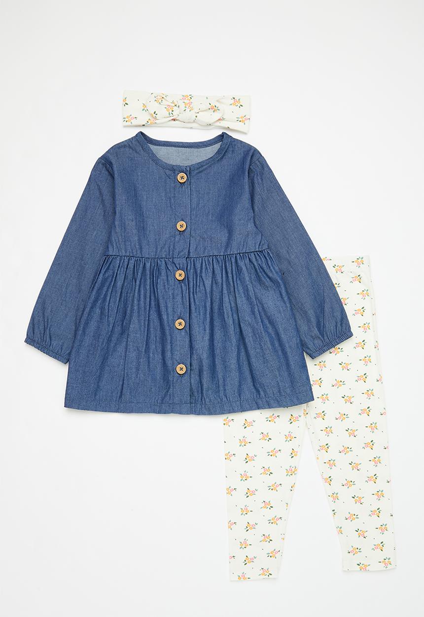 Pop Candy - Dress legging & headband set - blue
