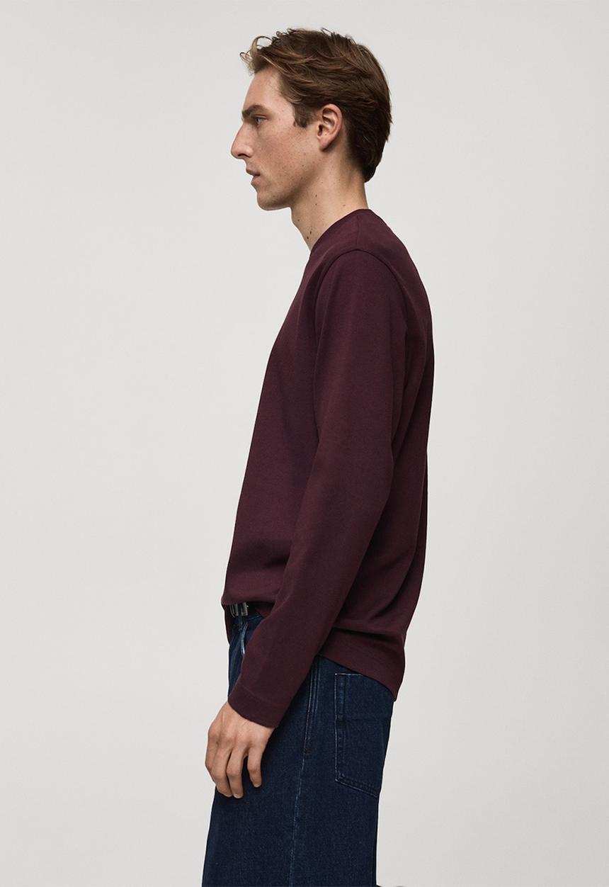 MANGO - T-shirt gareth - bordeaux