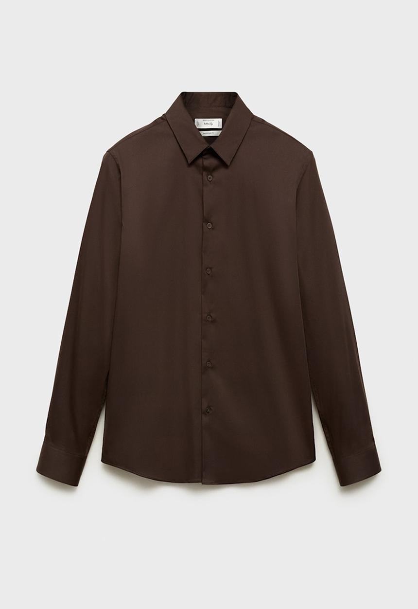 MANGO - Shirt emotion - brown