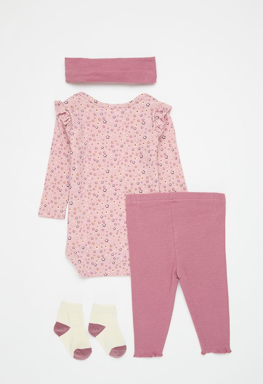 Pop Candy - Bodyvest,heaband and legging set-pink