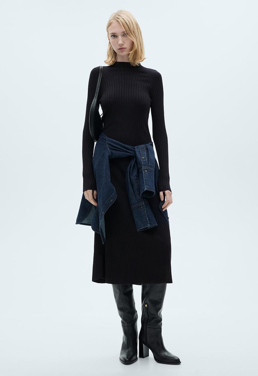 MANGO - Dress maflurry - navy