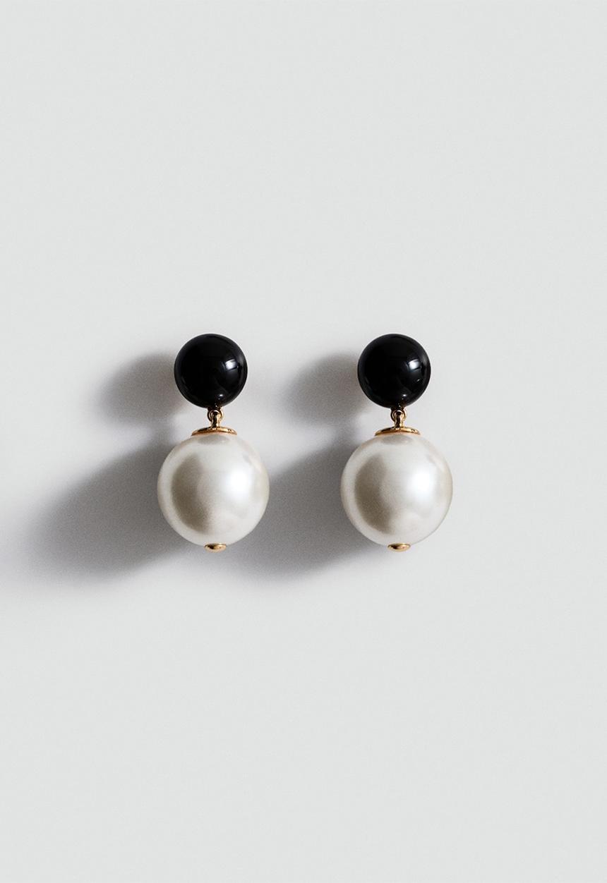 MANGO - Narcisa earrings - white
