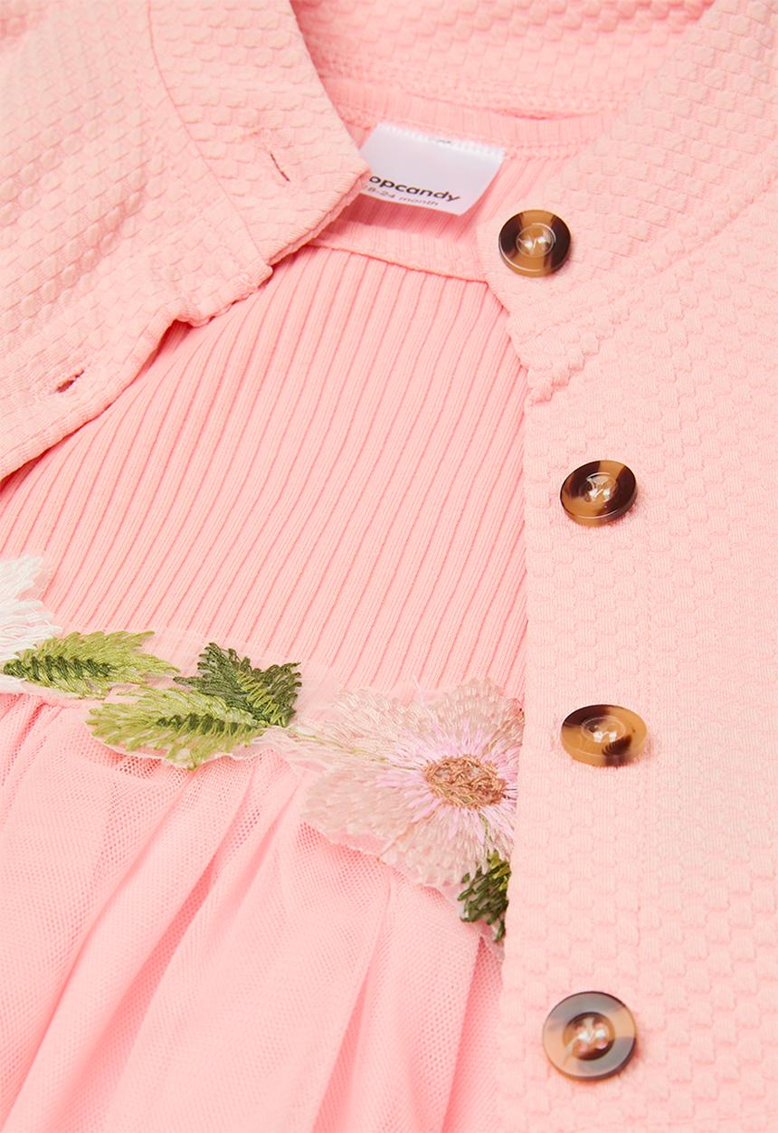 Pop Candy - Dress & cardigan set - pink