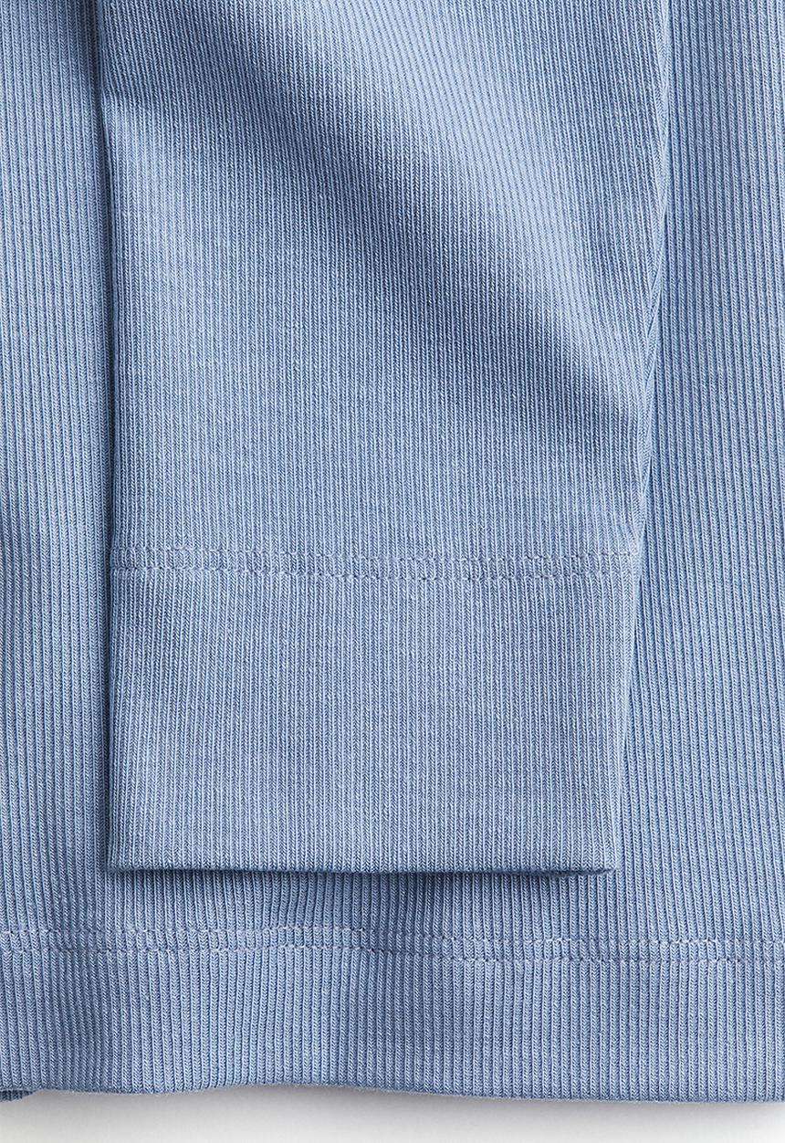 H&M - Ribbed modal-blend top - dusty blue