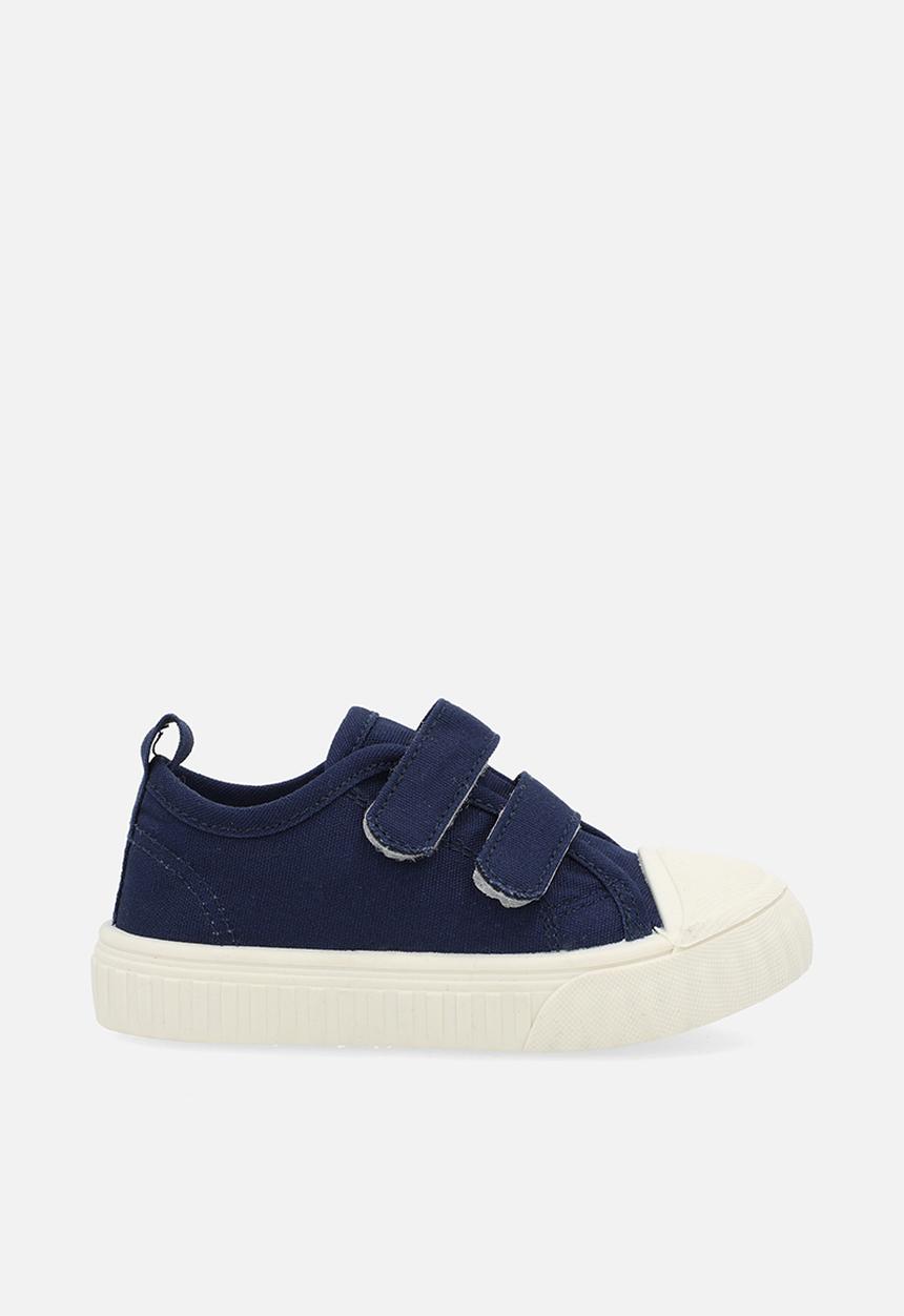 Pop Candy - Twin adjustable fastener strap sneakers - navy blue