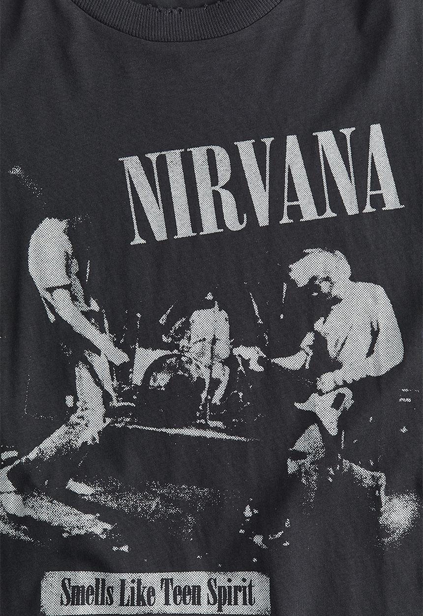 H&M - Oversized printed t-shirt - black nirvana