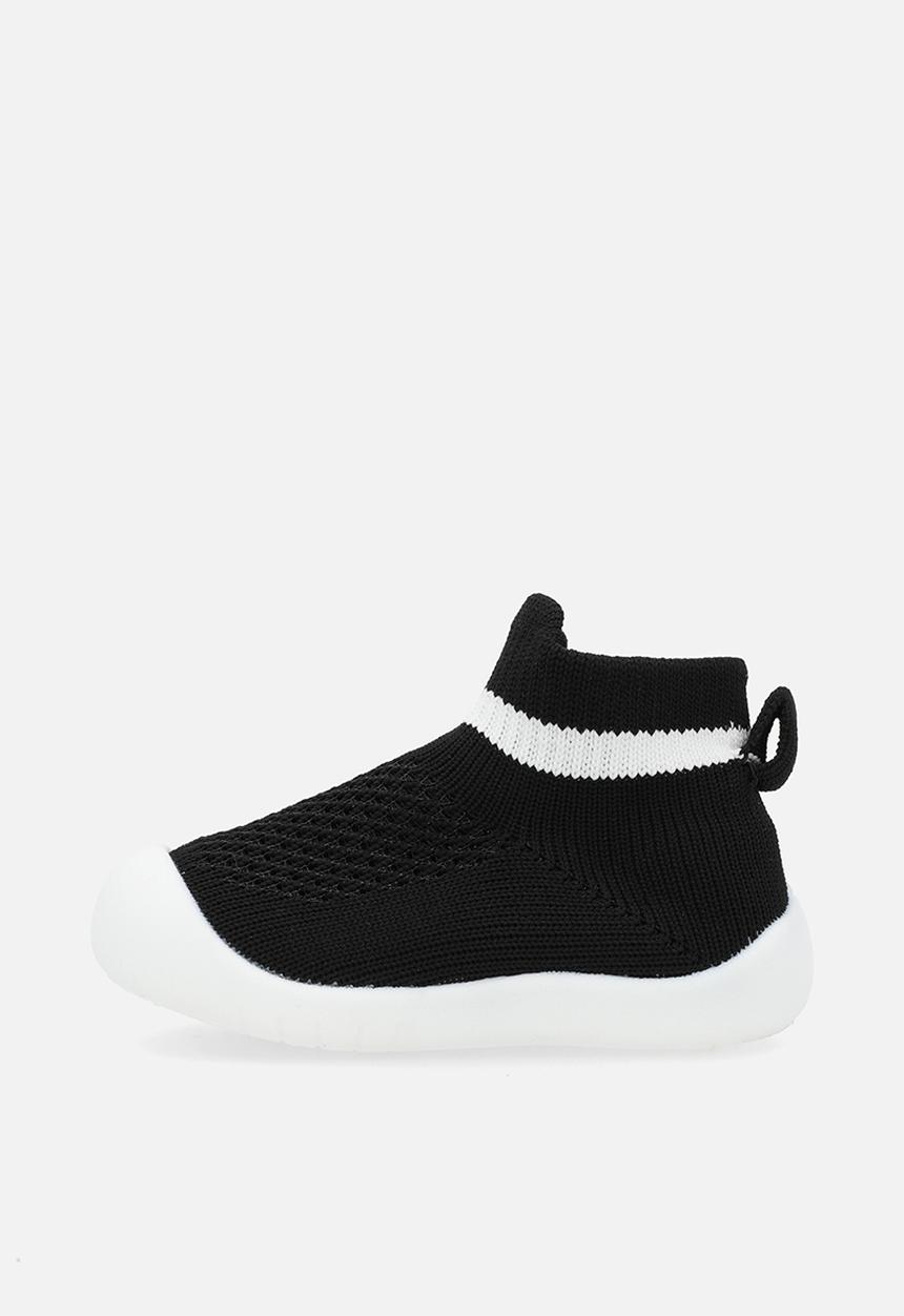 Pop Candy - Knit sock boot - black/white