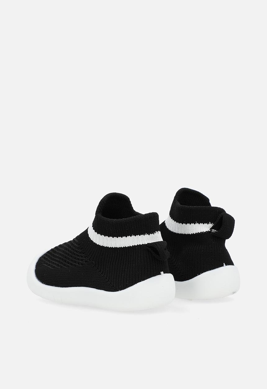 Pop Candy - Knit sock boot - black/white