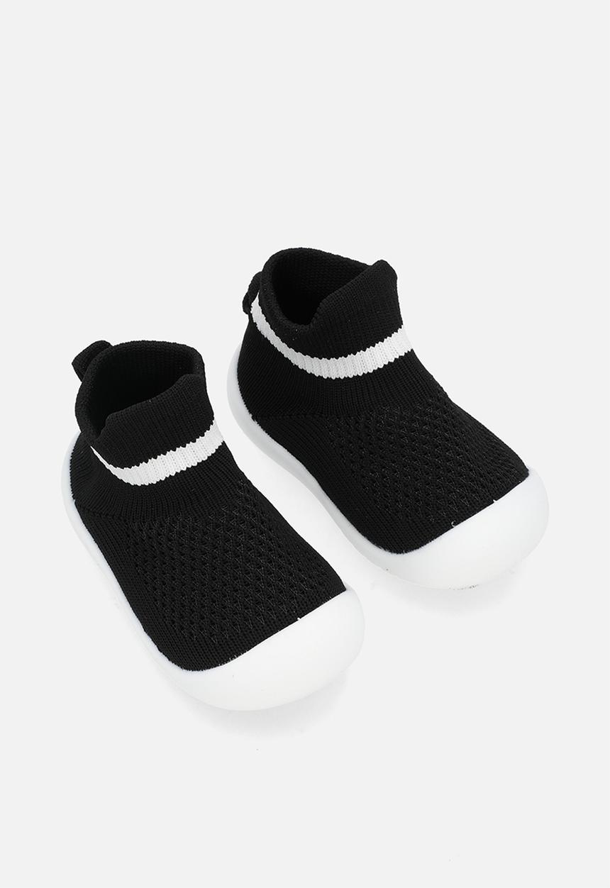 Pop Candy - Knit sock boot - black/white