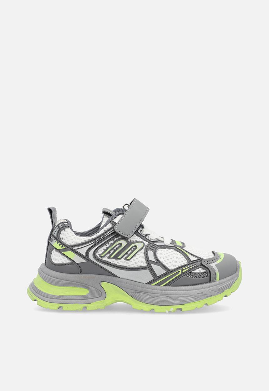 Pop Candy - Lace & velcro sneaker-grey & green