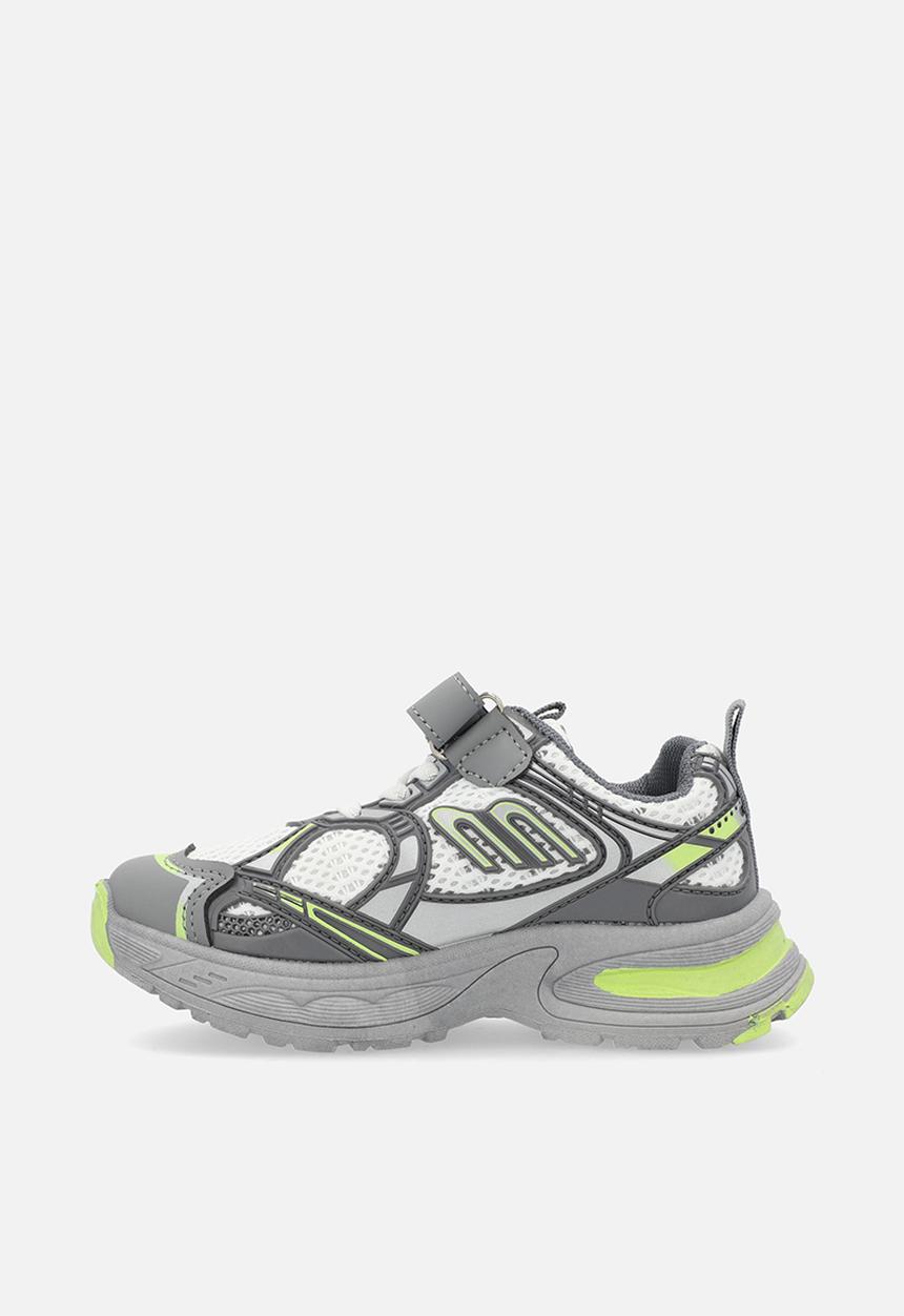 Pop Candy - Lace & velcro sneaker-grey & green