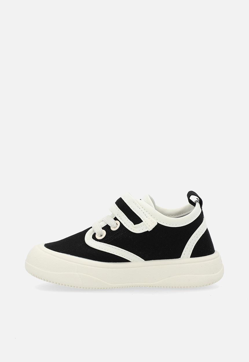 Pop Candy - Contrast veclcro strap sneakers - black & white
