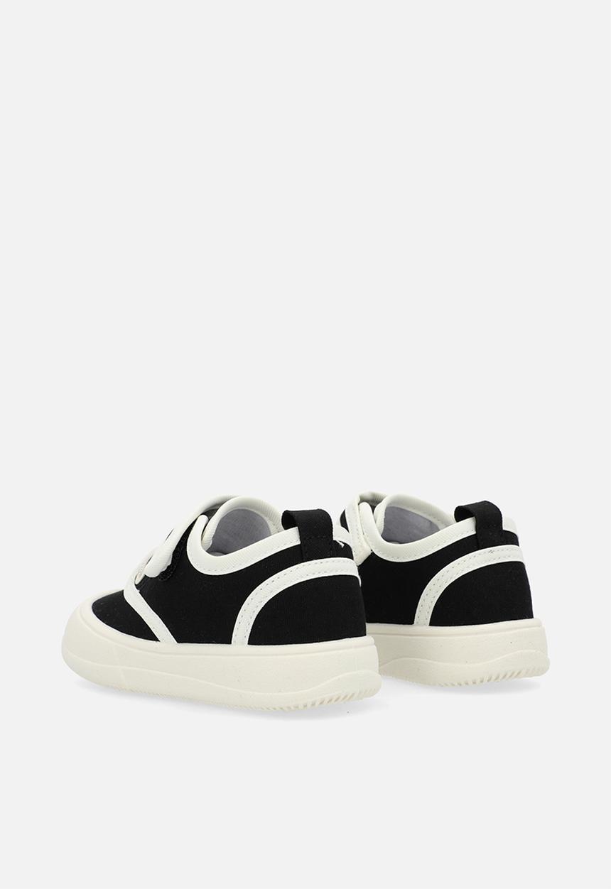 Pop Candy - Contrast veclcro strap sneakers - black & white