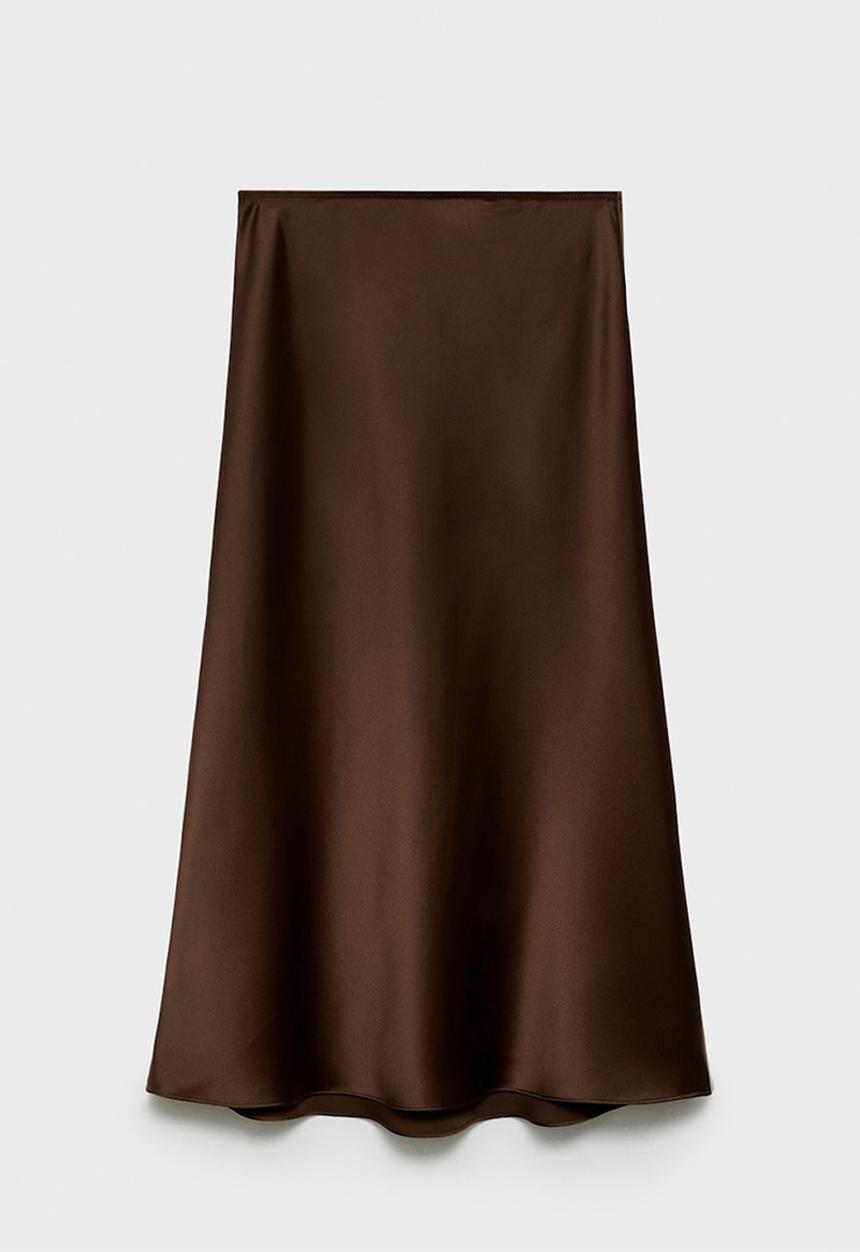 MANGO - Skirt mia2 - dark brown