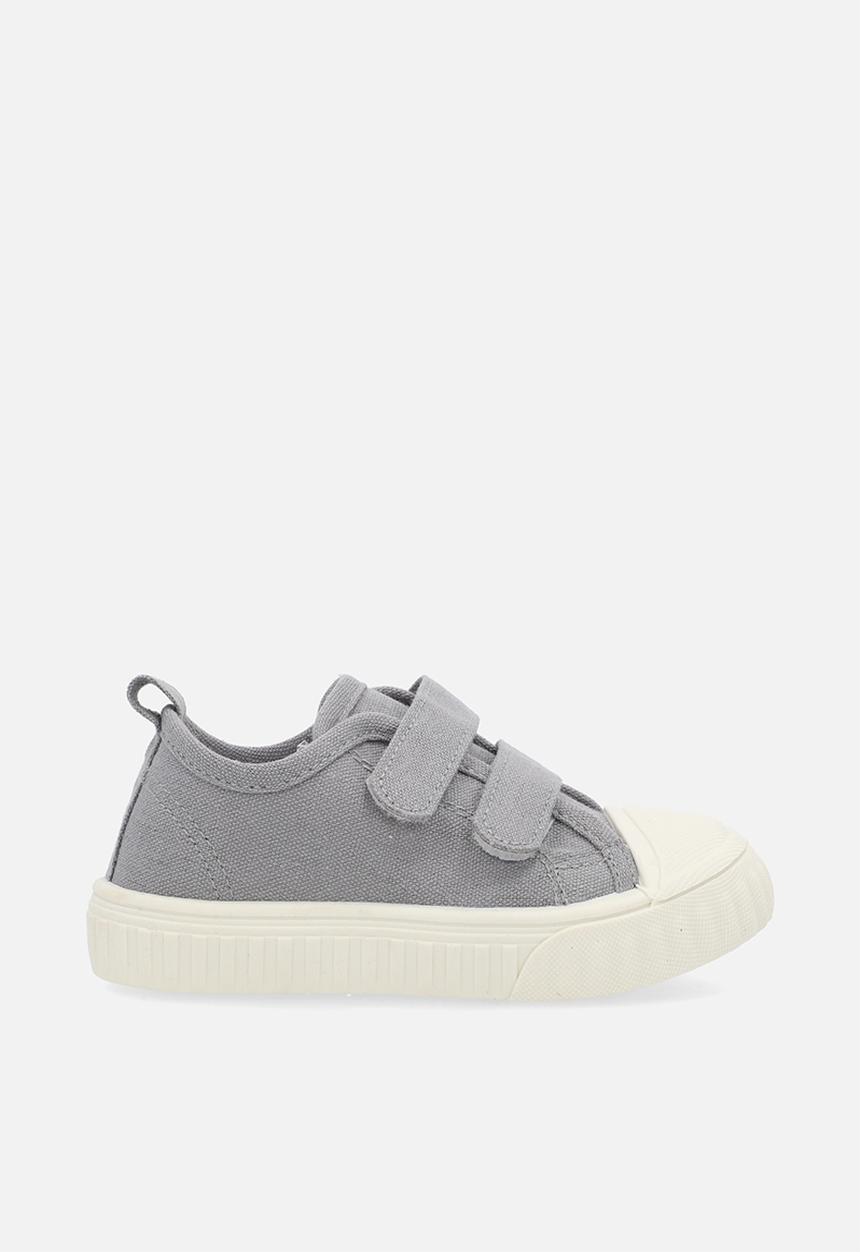 Pop Candy - Twin adjustable fastener strap sneakers - grey