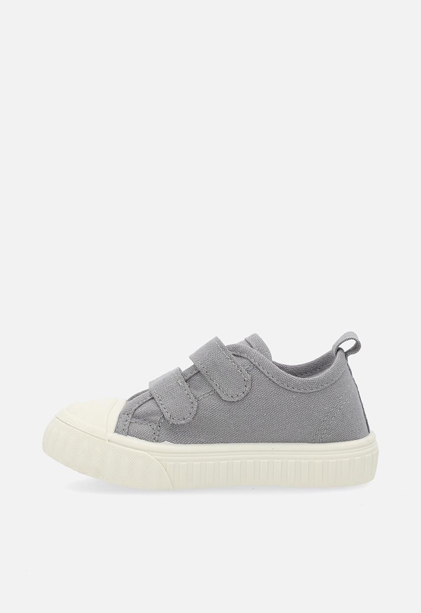 Pop Candy - Twin adjustable fastener strap sneakers - grey