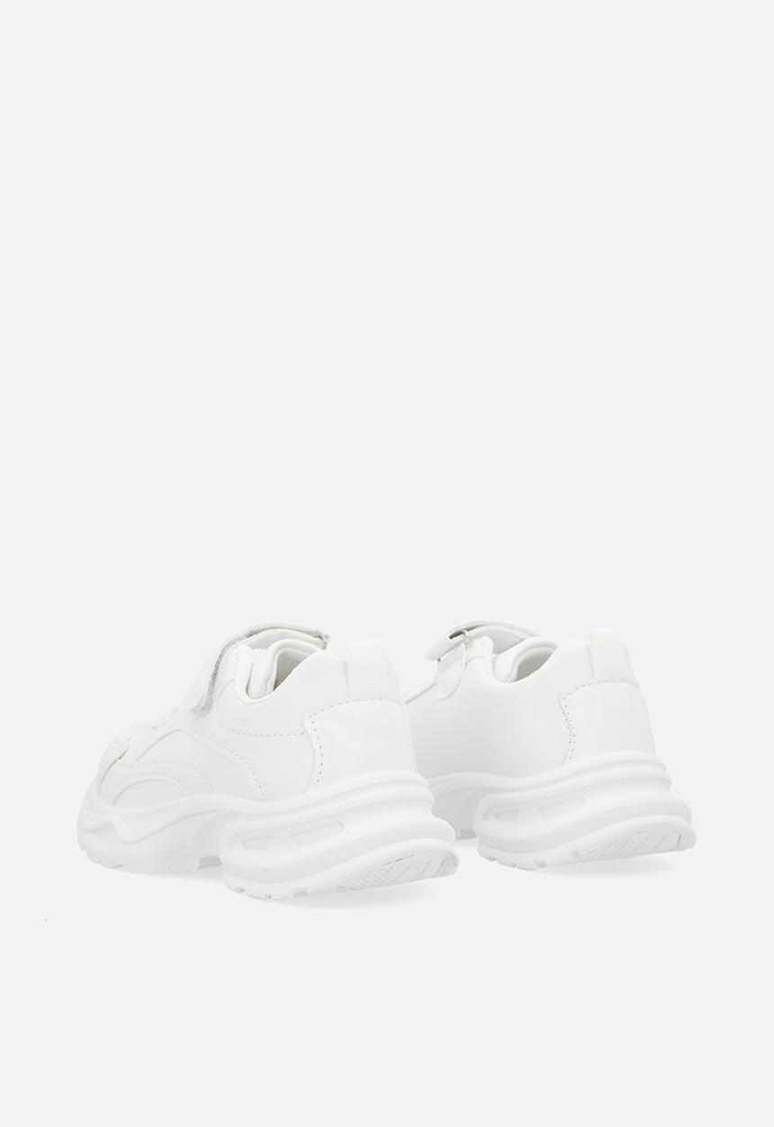 Pop Candy - Lace & velcro sneaker-white
