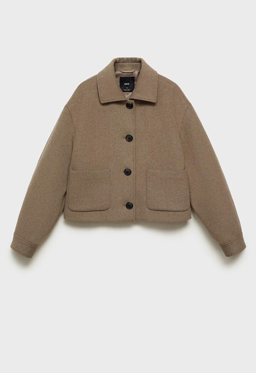 MANGO - Jacket button - light brown
