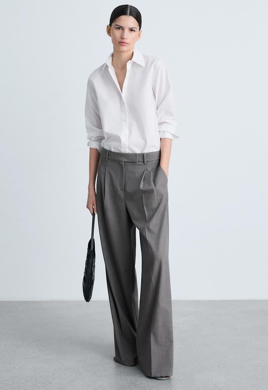 MANGO - Shirt regu - natural
