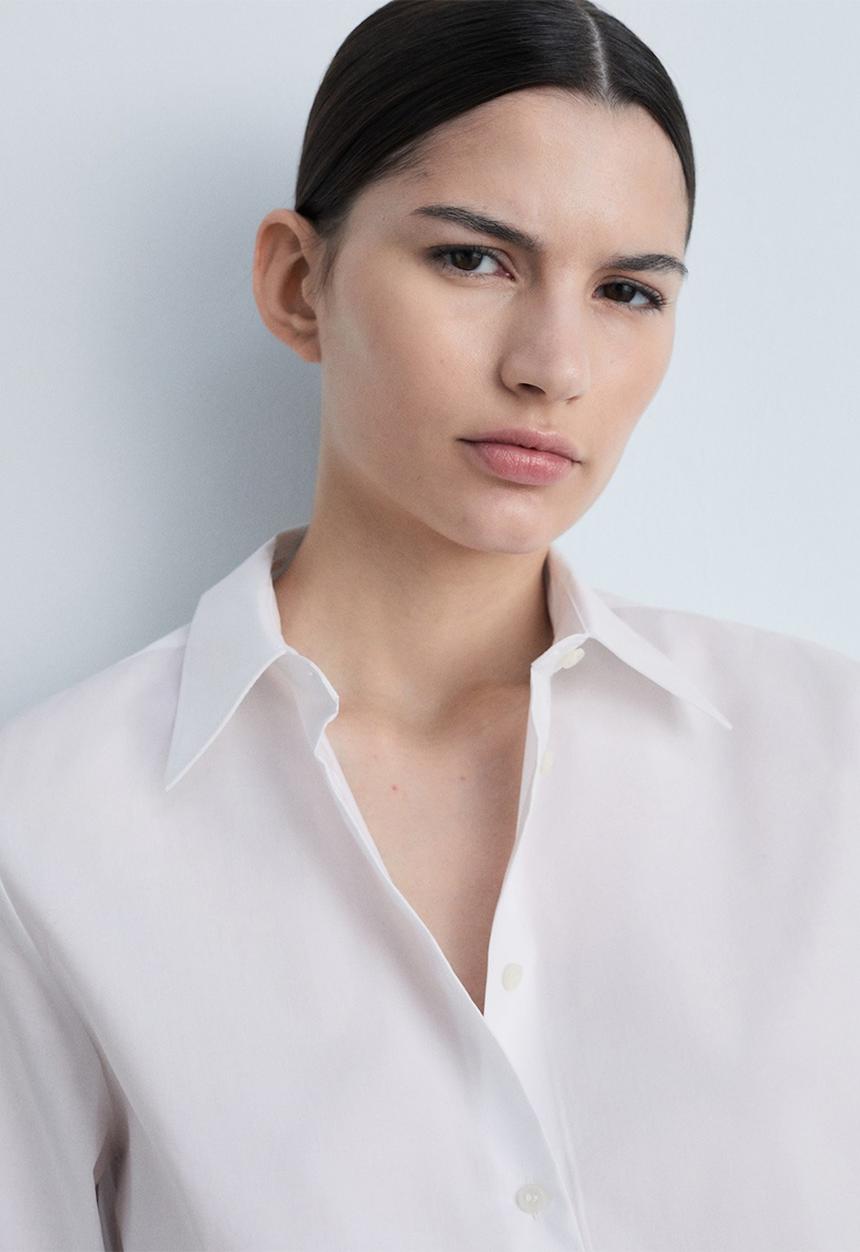MANGO - Shirt regu - natural