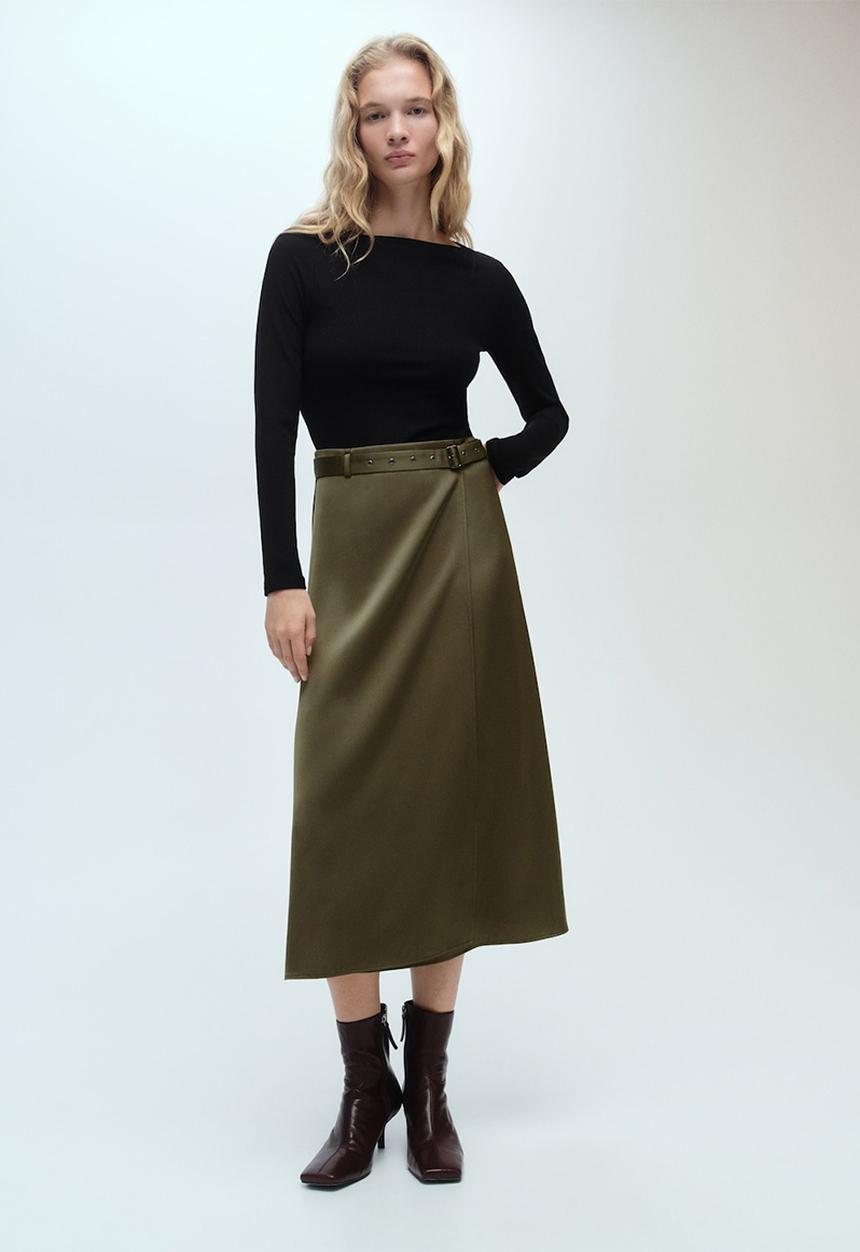 MANGO - Dress grace - beige/ khaki
