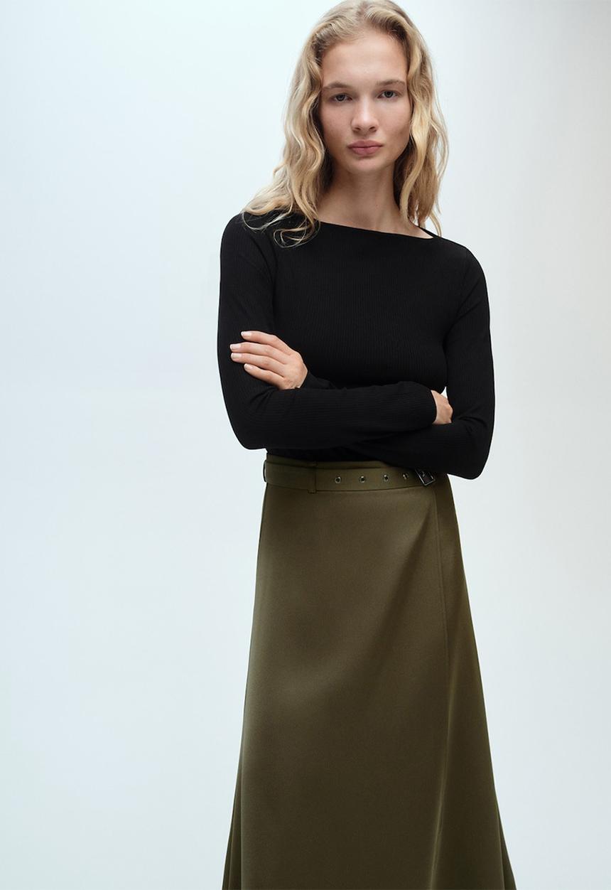 MANGO - Dress grace - beige/ khaki